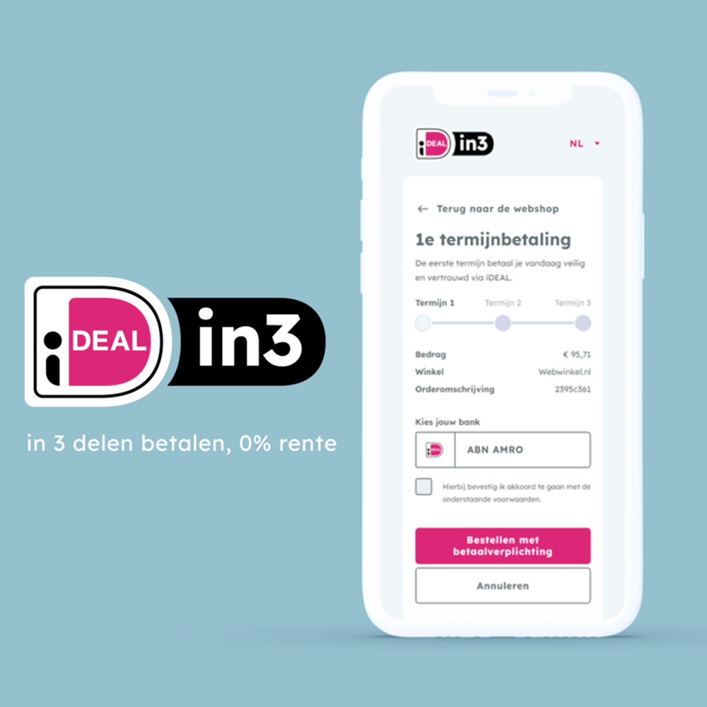 Voorbeeld van in 3 betalen zonder rente